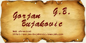 Gorjan Bujaković vizit kartica